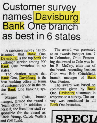 Fountain Square - Jan 23 1992 Article (newer photo)